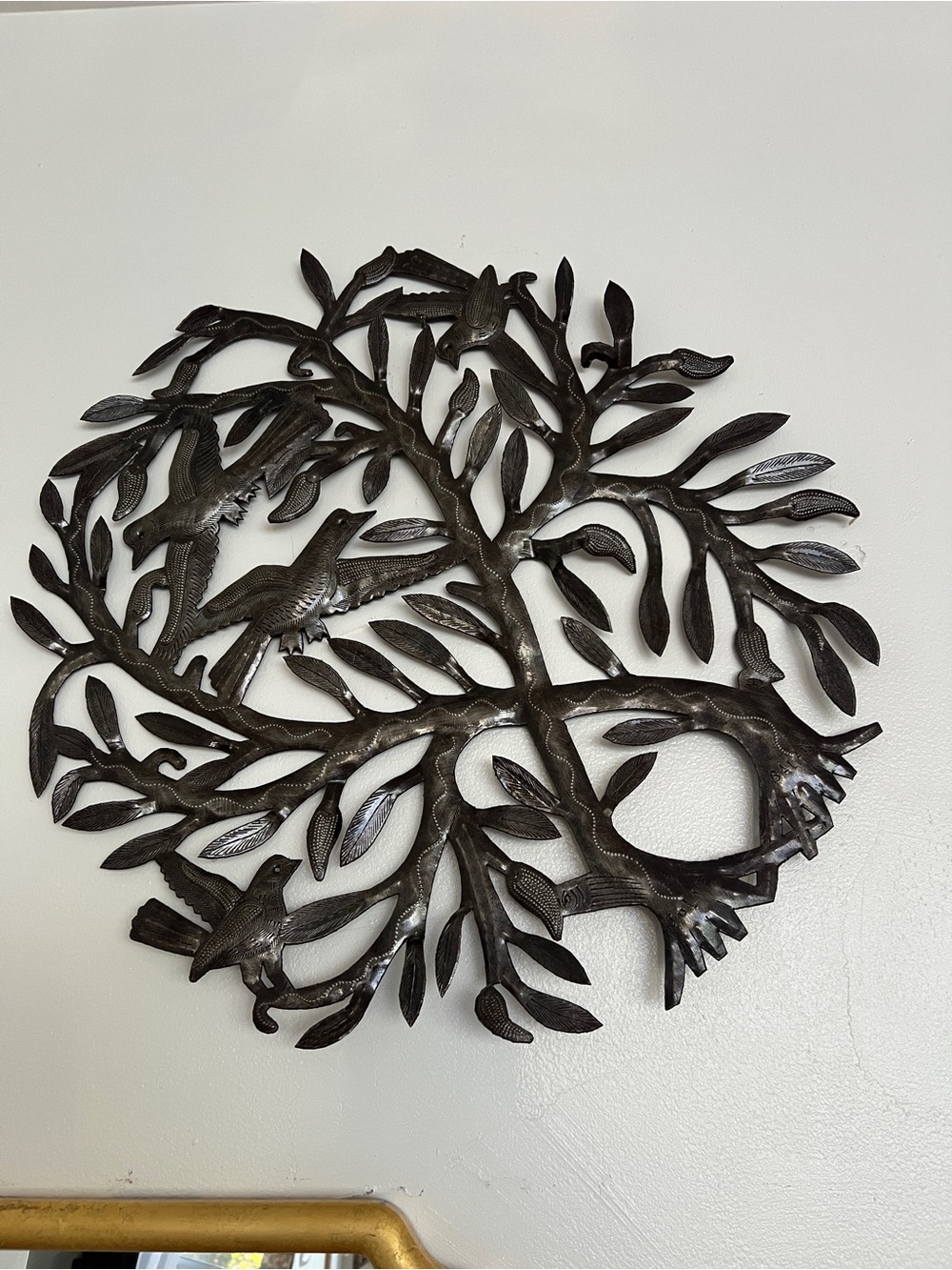 Signed Metal Wall Sculpture- Tree Of Life